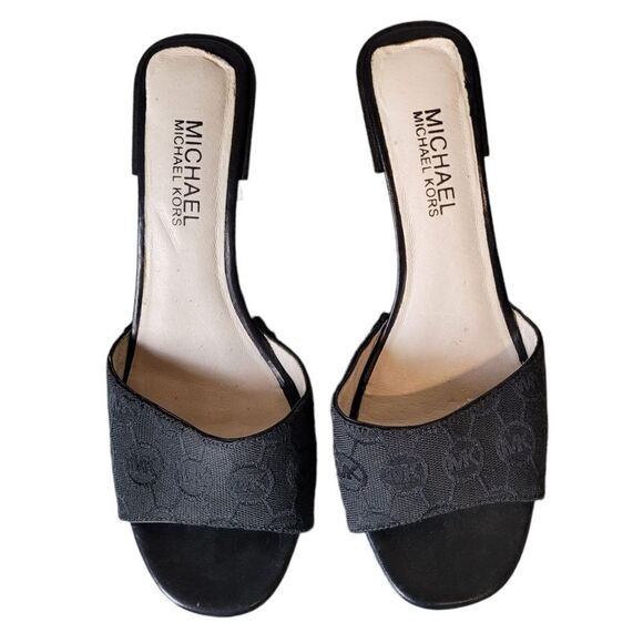 Michael Kors Black Mules With Nailhead Detail - Picture 1 of 5